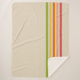 Rainbow Sherbet gestreept Sherpa Deken