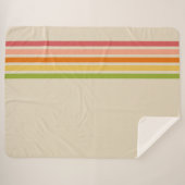 Rainbow Sherbet gestreept Sherpa Deken (Voorkant (horizontaal))