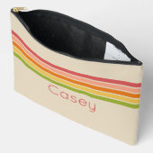 Rainbow Sherbet  Gestreepte Cosmetische Zak Etui (Open)