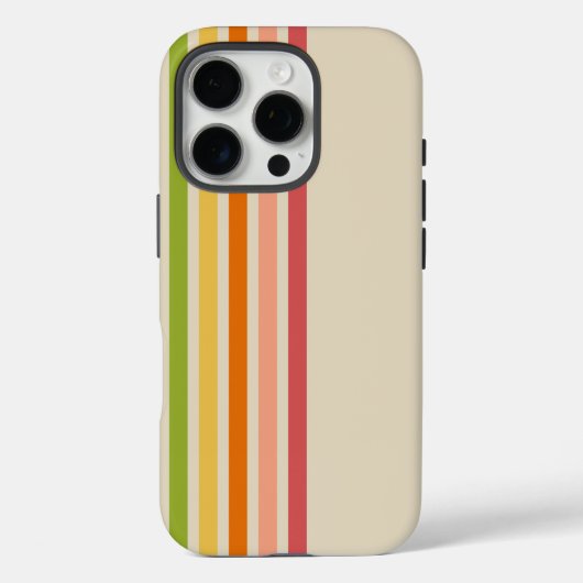 Rainbow Sherbet Retro Gestreept Case-Mate iPhone Case (Achterkant)