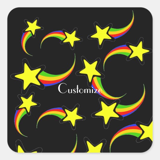 Rainbow Shooghars Thunder_Cove Vierkante Sticker (Voorkant)