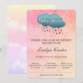 RAINBOW SHOWER CLOUD / BABY SHOWER KAART