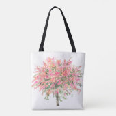 Rainbow Shower Tree - Roze en Geel Tote Bag (Achterkant)