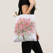Rainbow Shower Tree - Roze en Geel Tote Bag (Dichtbij)