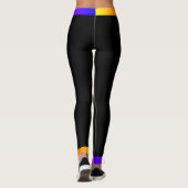 Rainbow Side Stippen / Trim op zwart (of uw kleur) Leggings (Achterkant)
