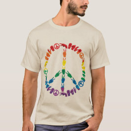 Rainbow Sign Language Peace Sign T-Shirt