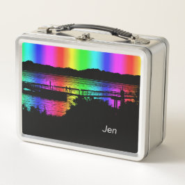 Rainbow Silhouette Mensen Gepersonaliseerde Lunchb