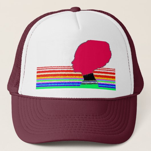 Rainbow Silhouette – Pop Art Trucker Cap (Voorkant)