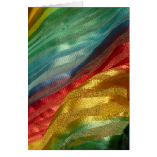 Rainbow Silk veelkleurige stof fotokaart (Voorkant)