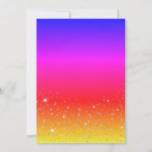 Rainbow Silver Glitter Sparkles Lights Sweet 16 Kaart (Achterkant)