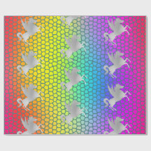 Rainbow SILVER UNICORN BIRTHDAY WEDDING WRAP