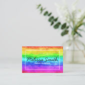 Rainbow Simple Designed Business Card Visitekaartje (Staand voorkant)