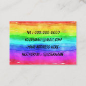 Rainbow Simple Designed Business Card Visitekaartje (Achterkant)