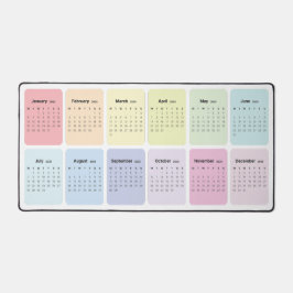 Rainbow Simple Minimalist 2025 Kalender Maandelijk Bureaumat