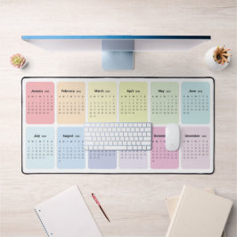 Rainbow Simple Minimalist 2025 Kalender Maandelijk Bureaumat