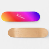 Rainbow Skateboard met aangepaste naamtekst (Horizontaal)