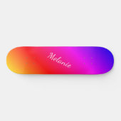 Rainbow Skateboard met aangepaste naamtekst (Horizontaal)