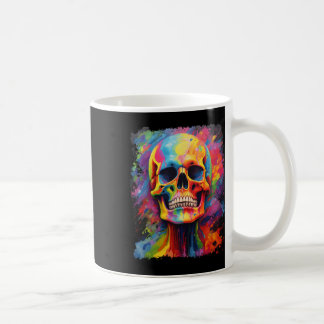 Rainbow Skeleton Anatomy Enge Halloween Koffiemok