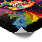 Rainbow Skeleton Anatomy Enge Halloween Poster (Hoek)