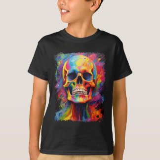 Rainbow Skeleton Anatomy Enge Halloween T-shirt