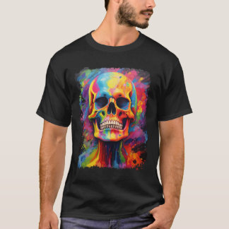 Rainbow Skeleton Anatomy Enge Halloween T-shirt