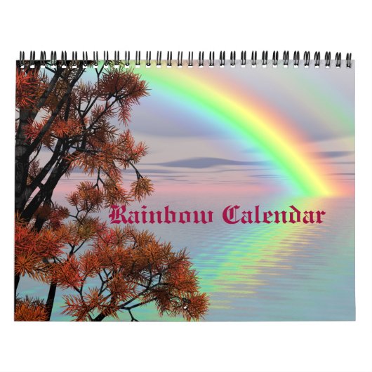 Rainbow Skies Natuur Bestemming Aangepaste Kalende Kalender (Hoes)