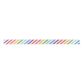 Rainbow Skinny Stripe Patroon Satijnen Lint (Voorkant)
