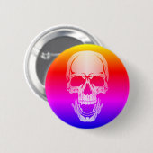 Rainbow Skull-Button Ronde Button 5,7 Cm (Voorkant /achterkant)