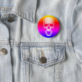Rainbow Skull-Button Ronde Button 5,7 Cm (In situ)