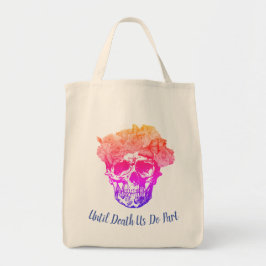 Rainbow Skull Canvas tas