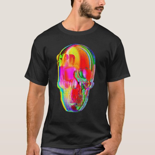 Rainbow Skull Fine Art T-shirt (Voorkant)