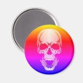 Rainbow Skull Keukenmagneet Magneet (Voorkant / Achterkant)