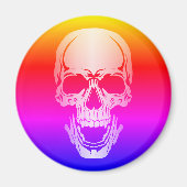 Rainbow Skull Keukenmagneet Magneet (Voorkant)