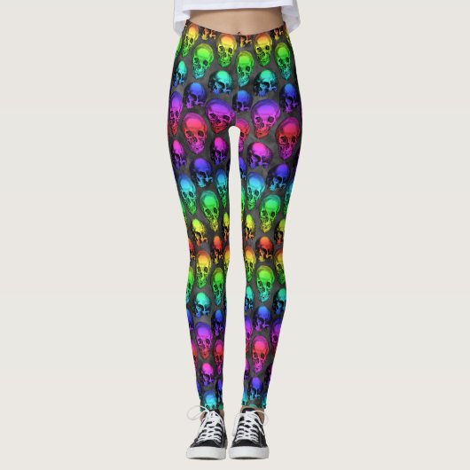 RAINBOW SKULL LEGGINGS (Voorkant)