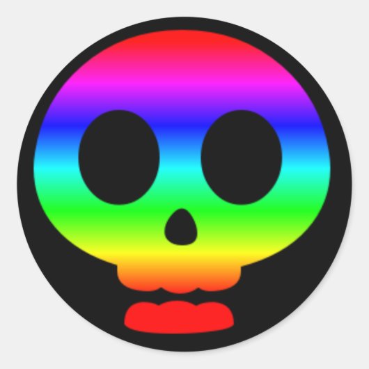 Rainbow Skull Sticker Twee (Voorkant)