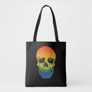 Rainbow Skull - voor Trick or treat en plezier! Tote Bag