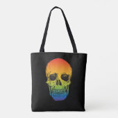 Rainbow Skull - voor Trick or treat en plezier! Tote Bag (Achterkant)