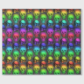 RAINBOW SKULL WRAPPING PAPIER (Vlak)