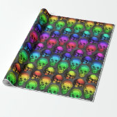 RAINBOW SKULL WRAPPING PAPIER (Uitgerold)