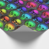RAINBOW SKULL WRAPPING PAPIER (Hoek)
