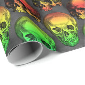 RAINBOW SKULL WRAPPING PAPIER (Rol Hoek)