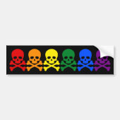 RAINBOW SKULLS BUMPERSTICKER (Voorkant)