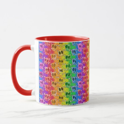 Rainbow Skulls Gay Pride Flag Colors Mok (Links)