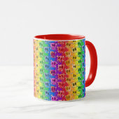 Rainbow Skulls Gay Pride Flag Colors Mok (Voorkant rechts)