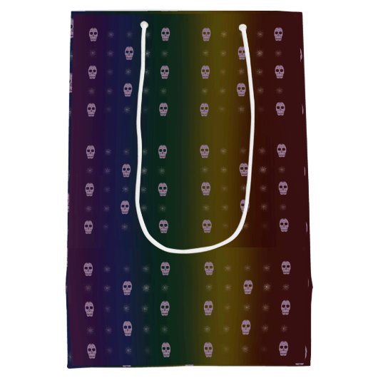 Rainbow Skulls Gift Bag Medium Cadeauzakje (Achterkant)
