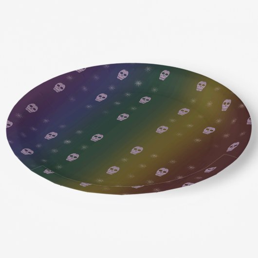 Rainbow Skulls Paper Bord (Gekanteld)