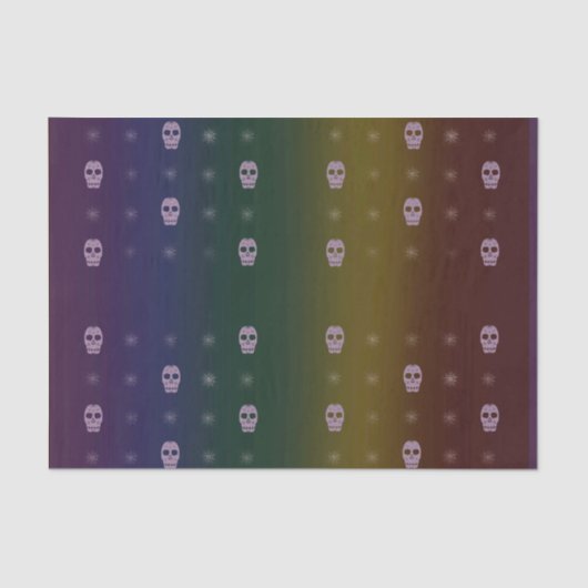 Rainbow Skulls Weefselpapier Tissuepapier (Voorkant)