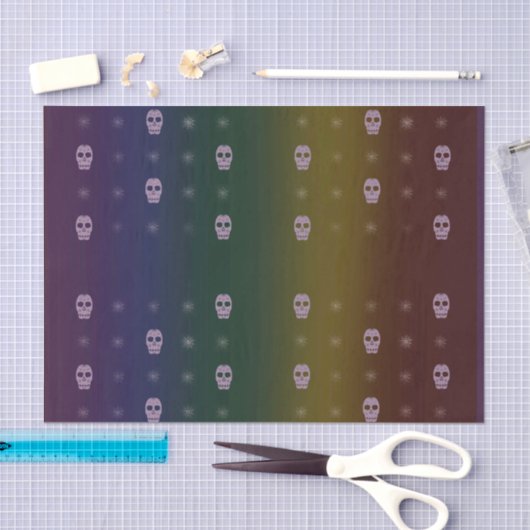 Rainbow Skulls Weefselpapier Tissuepapier (Craft)