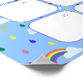 Rainbow Sky Baby shower raadt de vervaldatum Poster (Hoek)