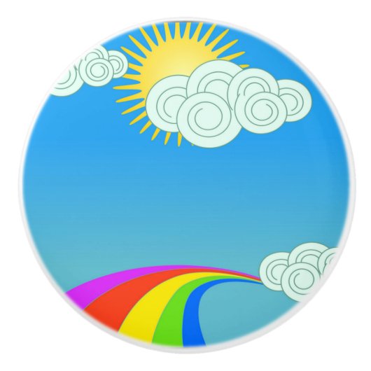 RAINBOW SKY KERAMISCHE KNOP (Voorkant)